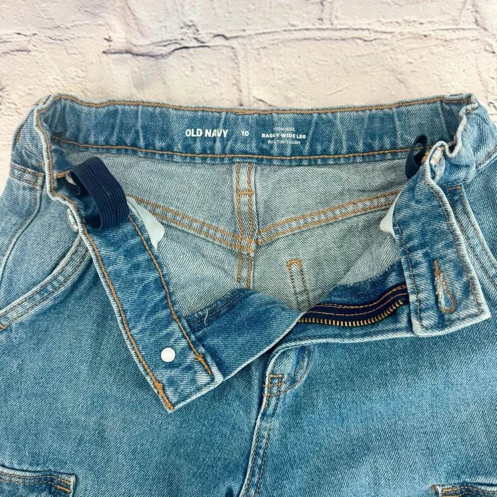 Old Navy Girls Light Baggy Wide Leg Jeans